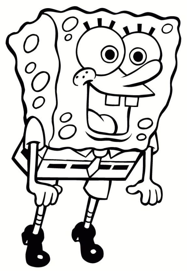 Plansa de colorat cu Spongebob 23 35
